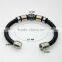 Cool Mens Jewelry Vinatge Charm Bangle Magnetic Clasp Stainless Steel Wrap Leather Cuff Bracelet