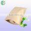 Brown craft clear window rice paper bag food pack bag with zipper