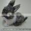 Easter Bunny Taxidermy Gray Grey Jackalope Lying Rabbit Horns