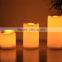 Promotional colorful electric decoration led candles with real flame