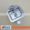 Truck or Trailer Flush Mount Polished Stainless Steel Key-Locking Recessed T Handle Metal ToolBox Lock