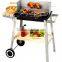 large enameled BBQ grill trolley