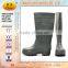 black pvc safety boots with steel toe cap for construction