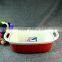 High Quality Fashion Red Ceramic Bakeware With Two Handles Bulk Fast Shipping