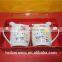 High quality hotel white porcelain coffee cups/hello kitty mug with PP spoon