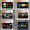 New design led open sign /acrylic led resin sign , Flash RGB light with remote .12V/1A