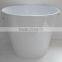Large Metal Round Bucket in Red Color