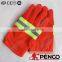 fire retardant safety hand protected safe product fireman firefighter security red cowhide on palm glove