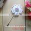 2016 New arriving popular leather sunflower lapel pin with double color