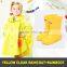 2017 new design OEM PVC kids children raincoat rain boot manufacturer
