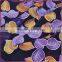 Colorful leaves shining poly embroidered tulle swiss voile lace fabric
