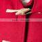 China direct factory red custom hooded wool women duffle coat