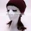 top quality Korean winter merino wool hat knit lady slouch beanie