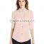 Women's Pink,Orange,Blue Double Button Blouse