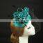 2016 Boutique Women Fascinator Barrette with Tulle and Feather Accent