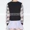 2016 New Fashion Style Lace Sleeve Cheap Plain Hoodies,Women Hoodies Custom,Hoody Sweater