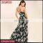 Ladies Summer Plus Size Strap Dress Casual Floral Print Wrap Woman Long Maxi Dress