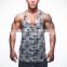 mens bodybuilding stringer slim fit camouflage tank top