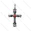 2017 ruby popular wholesale stainless steel crucifix catholic cross pendant