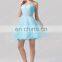 Newest Design of Grace Karin Strapless Short Blue Cocktail Dresses With Shining Rhinestone CL6178