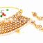 2015 Wholesale Indian Gold Plated Collar Necklace set-Kids wear Necklace set-Gold Plated Pearl collar Jewellery