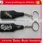 custom black color soft rubber pvc keychains with bottle shape