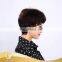 cheap elegent 100% human machine short hair wig for women