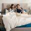 Durable 100% Cotton Antique Cream Washed Woven Bedroom Duvet Cover Set With Zipper Interior Ties