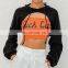 Hot Wholesale Women's Ladies Sexy Printed Long-sleeved Solid Short Mesh T-shirt