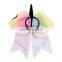 7Inches Girls Unicorn Horn Hairbands Kids Large Hair Bows with flower Glitter