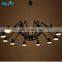 American Retro Iron Art Spider Chandelier Creative Pendant Lamp