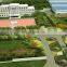 All Aerial View Architectural Rendering of Building Group Planning