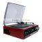 3-Speed Turntable with MP3,Cassette,SD Card,USB player, Digital AM,FM Radio, AUX IN, Line out Alarm CLOCK , Remote