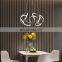Line Style Modern Chandelier Lighting Ceiling Led Light Fixtures Hanging Pendant Lights