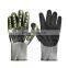 Wholesale impact-resistant nitrile coating HPPE cut-resistant work gloves for construction