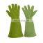 HANDLANDY Natural Green cowhide Wholesale Safety cow Leather Working Garden Glove