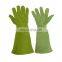 HANDLANDY Puncture Resistance Long cuff green sleeve Thorn proof glove for Rose Pruning Ladies Gardening Gloves