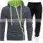 Factory custom wholesale men's large size casual zipper cardigan oblique zipper sports jogging suit Men's sweater and hoodie