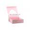 New design paperboard box with PVC clear window rigid lid packaging box for gift flower cosmetics folding box with ribbon