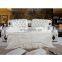 White color .2m big round beds bedroom furniture modern style leather round bed frame with mattress