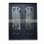 Residential used main entrance double swing insulated glass corrosion resistant strong structure metal frame wrought iron doors