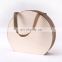High end round essence facial serum packaging box velvet EVA foam liner with ribbon handle luxury cosmetic verpackung
