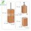 Hot-selling Six sets of bamboo bathroom garbage can Toilet Brush toothbrush rack soap box mouthwash cup with tray