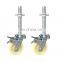 PU Adjustable Scaffold Wheel Plastic Core Heavy Duty Caster Scaffolding Wheel With Brake