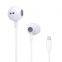 For lightning apple i phones to MFi wired earphone headphone white earbuds with custom packing box