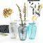 New Design Wholesale Nordic Wedding Home Garden Decorative Creative Round Clear Grey Mix Glass Crystal Pot Flower Vase