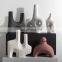 arch geometric art ceramic modern white nordic vase for home decoration