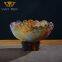 Handmade Casting Art Glass Chinese Dragons Treasure Bowl Fengshui Ornaments