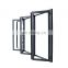 Fire Rated Soundproof Double Glaze Folding Doors And Pleated Mesh Screen Aluminum Bifold Door for House china