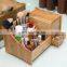 Makeup Storage Drawer Organizer Bamboo Cosmetic Display Box